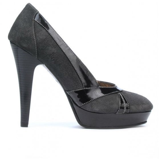 Elegante Damenschuhe 1206 grau Antilope kombiniert Elegante Damenschuhe 1206 grau Antilope kombiniert