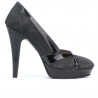 Elegante Damenschuhe 1206 grau Antilope kombiniert
