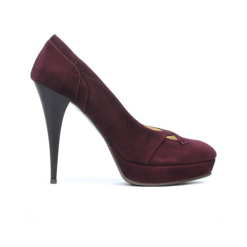 Elegante Damenschuhe 1092 bordeaux Antilope