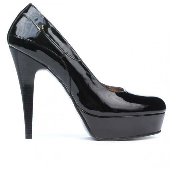 Elegante Damenschuhe 1201 Lack Schwarz Elegante Damenschuhe 1201 Lack Schwarz