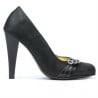 Damen elegante Schuhe 1040 schwarz satiniert