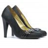 Damen elegante Schuhe 1040 schwarz satiniert