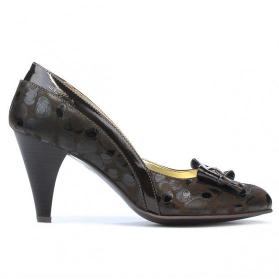Elegante Damenschuhe 1065 Lack Kaffee+Ballon Elegante Damenschuhe 1065 Lack Kaffee+Ballon