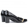 Elegante Damenschuhe 1217 Schwarz Lack + Beige