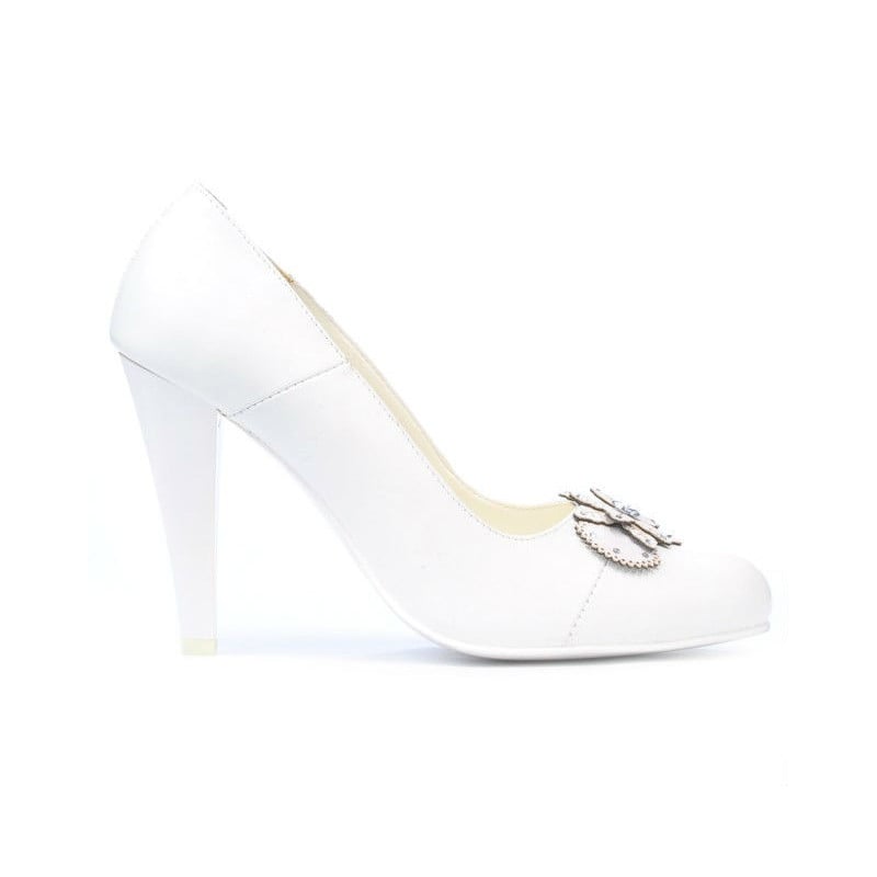 Elegante Damenschuhe 1067 Weiß
