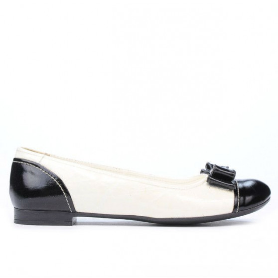 Damen-Ballerinas 633 Lack Schwarz+Beige Damen-Ballerinas 633 Lack Schwarz+Beige