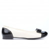 Damen-Ballerinas 633 Lack Schwarz+Beige