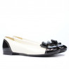 Damen-Ballerinas 633 Lack Schwarz+Beige