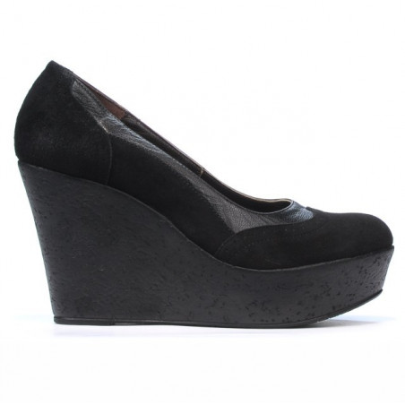 Damen Freizeitschuhe 630 schwarz kombiniert Velours