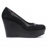 Damen Freizeitschuhe 630 schwarz kombiniert Velours