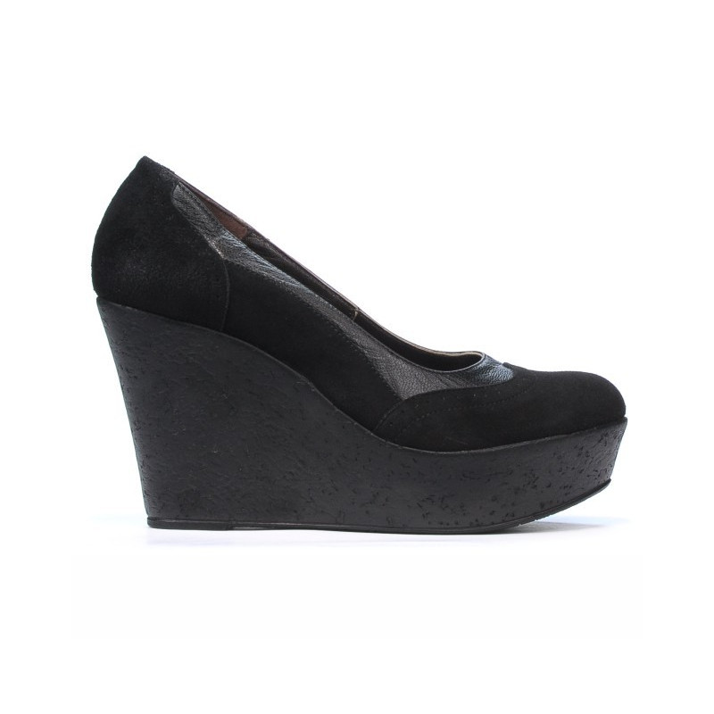 Damen Freizeitschuhe 630 schwarz kombiniert Velours