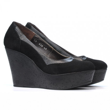 Damen Freizeitschuhe 630 schwarz kombiniert Velours