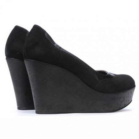 Damen Freizeitschuhe 630 schwarz kombiniert Velours
