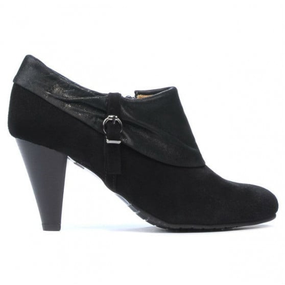 Elegante Damenschuhe 1089 schwarz Antilope kombiniert