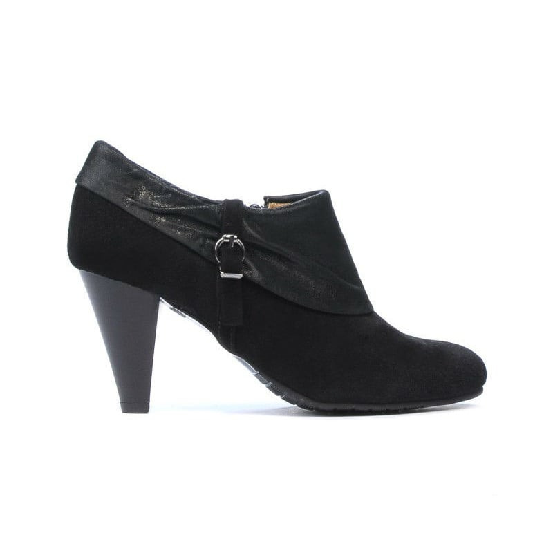 Elegante Damenschuhe 1089 schwarz Antilope kombiniert