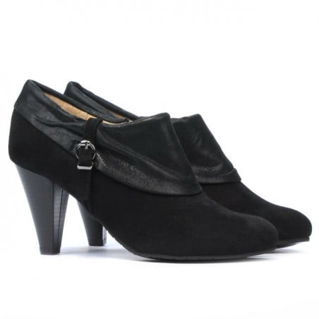 Elegante Damenschuhe 1089 schwarz Antilope kombiniert