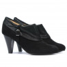 Damen elegante Schuhe 1089 schwarz Antilopenleder