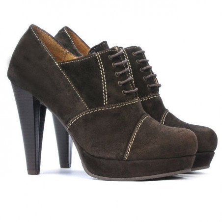 Elegante Damenschuhe 1091 braun Antilope