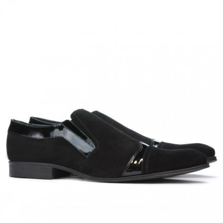 Elegante Herrenschuhe 796 Schwarz Velours