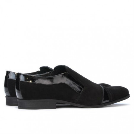 Elegante Herrenschuhe 796 Schwarz Velours