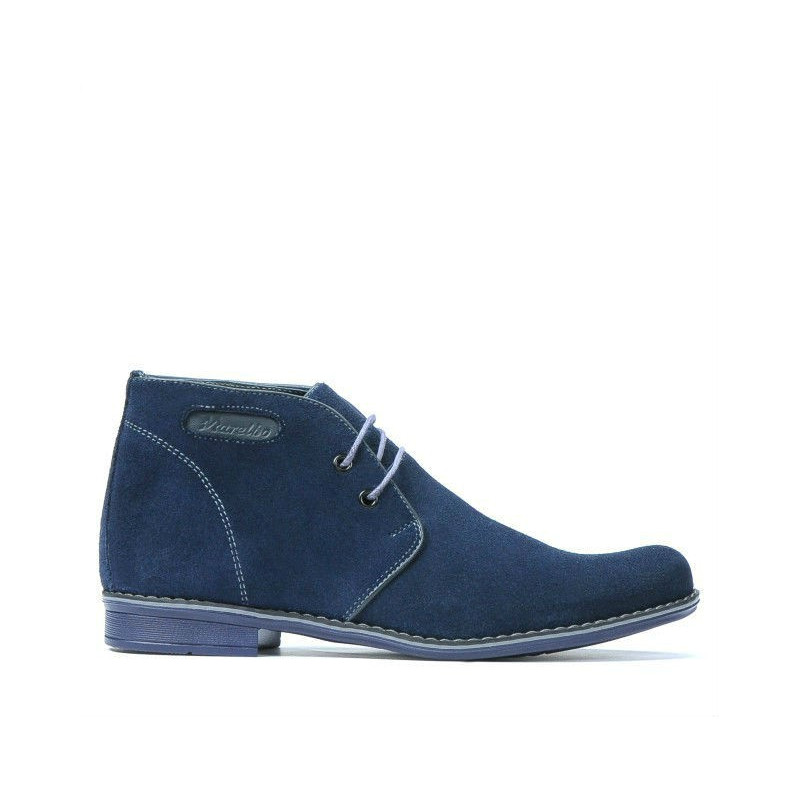 Jugendstiefel 464 indigo Veloursleder