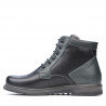 Herrenstiefel 497 schwarz+grau