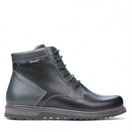 Herrenstiefel 497 schwarz+grau