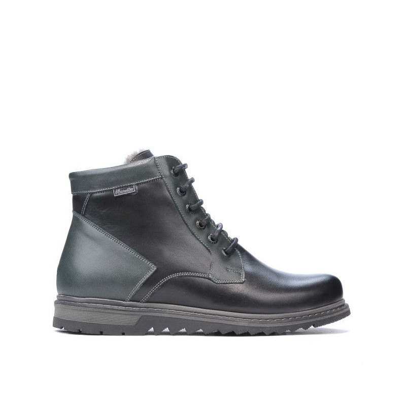 Herrenstiefel 497 schwarz+grau