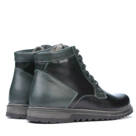 Herrenstiefel 497 schwarz+grau