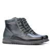 Herrenstiefel 497 schwarz+grau