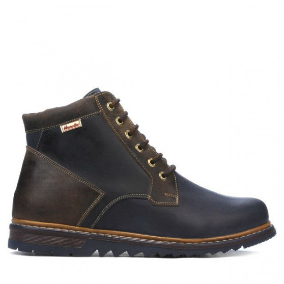 Herrenschuhe 497 Tuxon Indigo+Braun Herrenschuhe 497 Tuxon Indigo+Braun