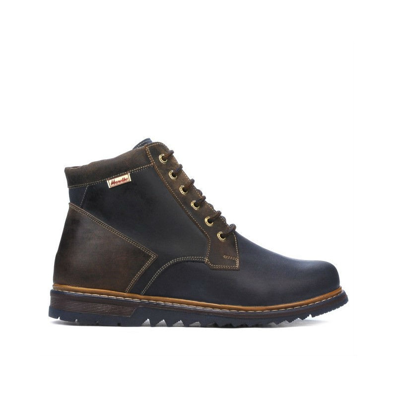 Herrenschuhe 497 Tuxon Indigo+Braun