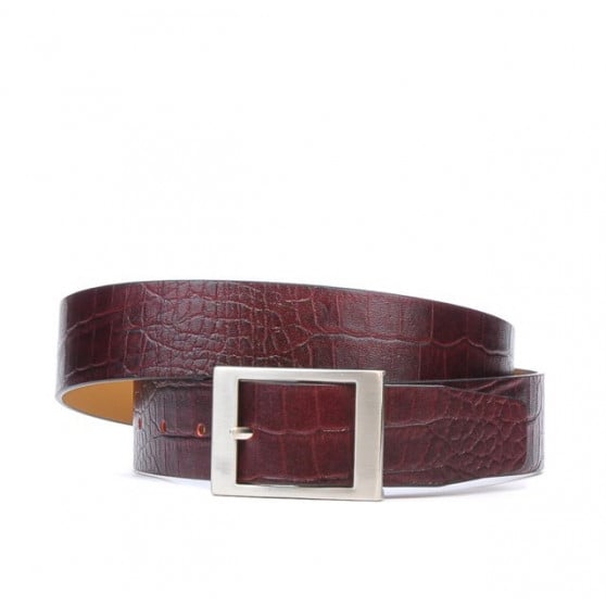 Damen Gürtel 02m Kroko Weinrot Damen Gürtel 02m Kroko Weinrot