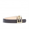 Damen Gürtel 02m zweifarbig cs Lack Bordeaux+Beige
