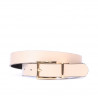 Damen Gürtel 02m zweifarbig cs Lack Bordeaux+Beige