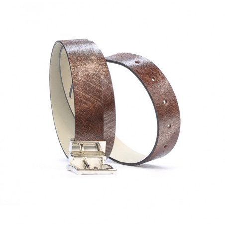 Gürtel Damen 02m zweifarbig cs a braun+beige
