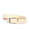 Damen Gürtel 02m zweifarbig cs Rot+Beige