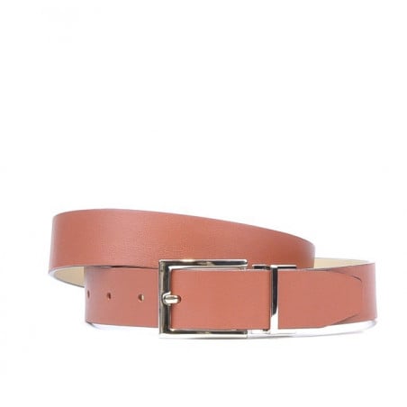 Damen Gürtel 02m zweifarbig cs braun+beige