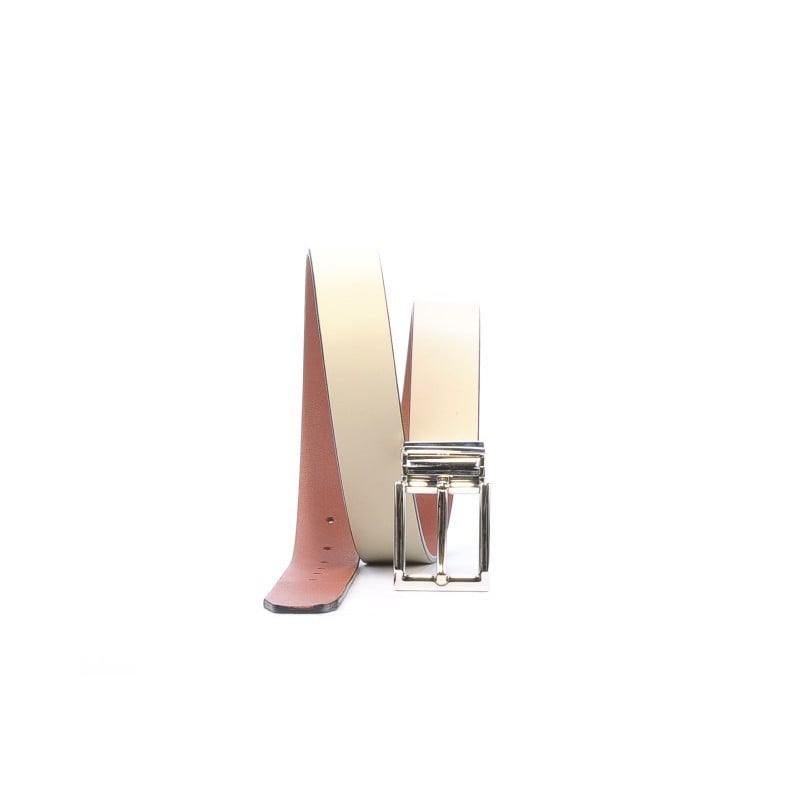 Damen Gürtel 02m zweifarbig cs braun+beige
