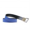 Damen Gürtel 02m zweifarbig cs Krokodil-Indigo+Blau