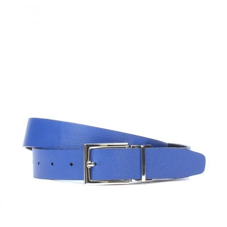 Damen Gürtel 02m zweifarbig cs Krokodil-Indigo+Blau
