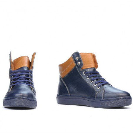 Herrenstiefel 4103 Indigo+Braun