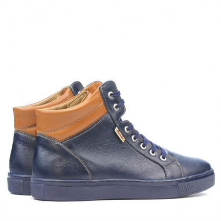 Herrenstiefel 4103 Indigo+Braun