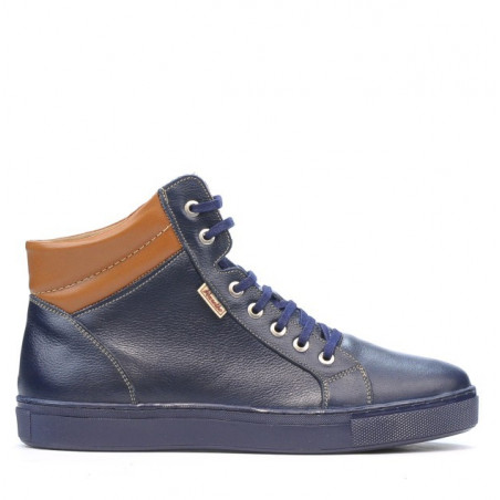 Herrenstiefel 4103 Indigo+Braun