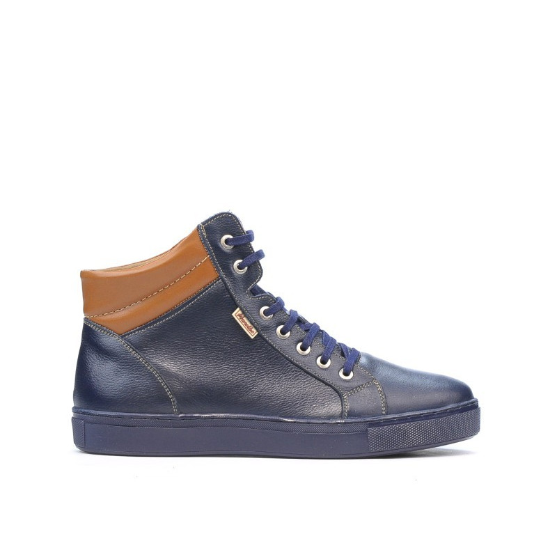 Herrenstiefel 4103 Indigo+Braun