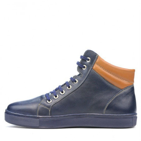 Herrenstiefel 4103 Indigo+Braun