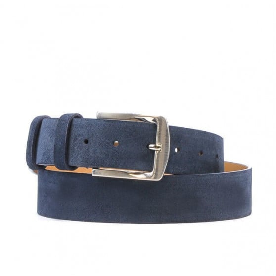 Herren-/Damen-Gürtel 01b blau Velours