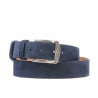 Herren-/Damen-Gürtel 01b blau Velours