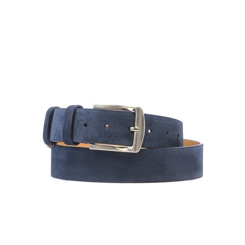Herren-/Damen-Gürtel 01b blau Velours