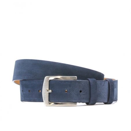 Herren-/Damen-Gürtel 01b blau Velours